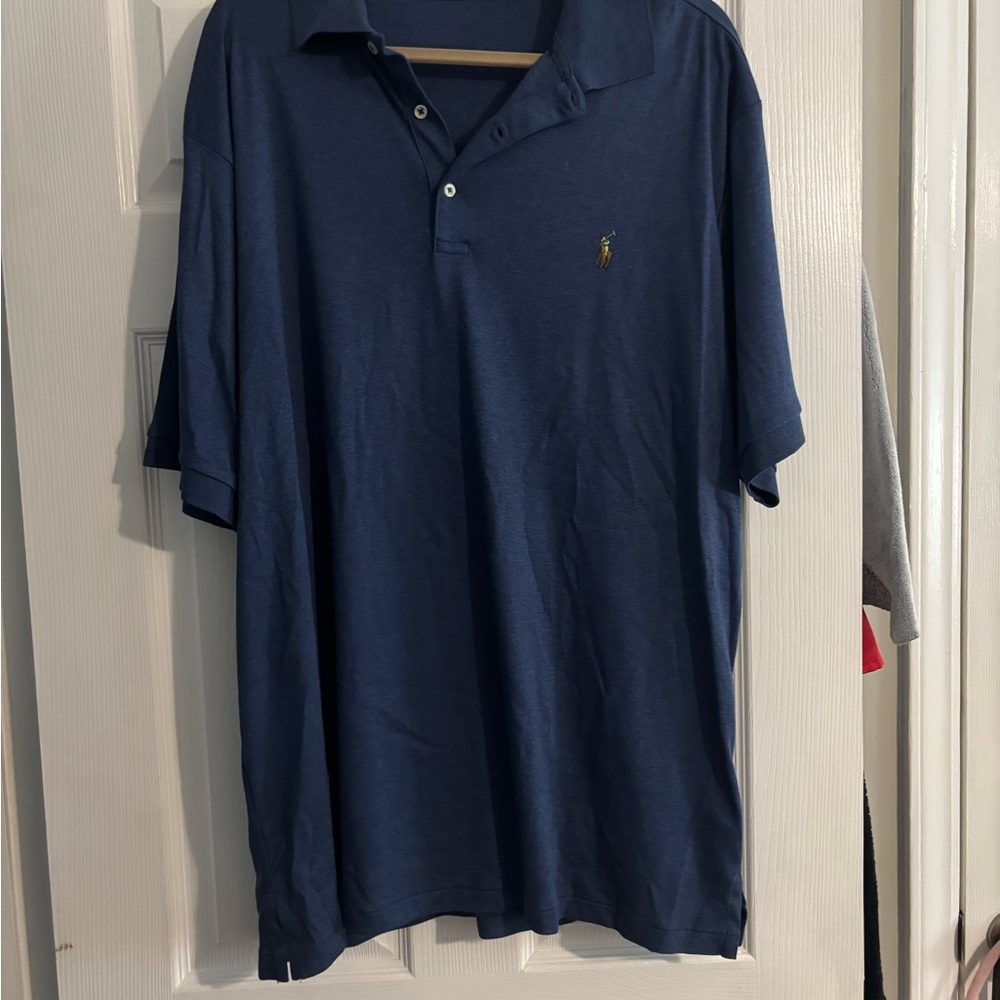 Ralph Lauren Blue Polo Shirt Classic Design